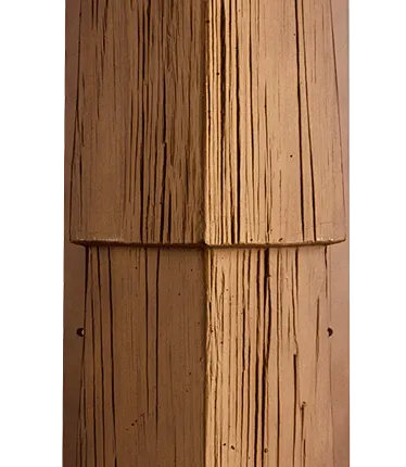 Фото №0 Угол фасадной панели «T-Siding», щепа Тянь-Шань