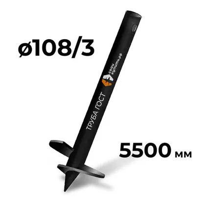 Фото №0 Винтовая свая диаметр 108/3/5500 мм