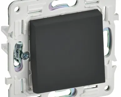 фото SKANDY Выключатель 1-клавишный проходной 10А SK-V02G графит IEK