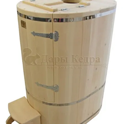 Фото №0 КЕДРОВАЯ БОЧКА (ФИТОБОЧКА) ОВАЛЬНАЯ СО ВСТРОЕННЫМ ПАРОГЕНЕРАТОРОМ «КЛАССИЧЕ
