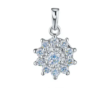 фото Подвеска ЭПЛ Даймонд с бриллиантами, из белого золота