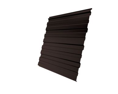 фото Профнастил С10R 0,5 Satin RR 32 темно-коричневый