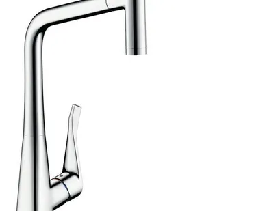 фото Смеситель для кухни однорычажный, с выдвижным душем Hansgrohe Metris 148200