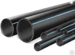 Фото №0 Труба050 х3,0(10атм)200мПЭ-100(разметка,полосы)питьевая