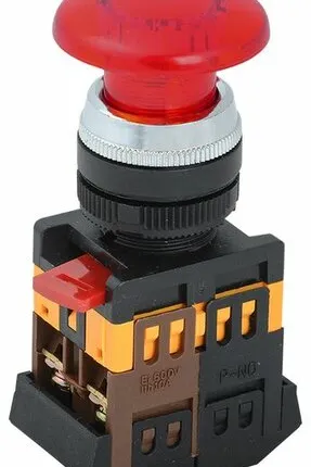Фото №0 Кнопка AELA-22 "Грибок" красный d22мм 1з 1р BBG20-A...