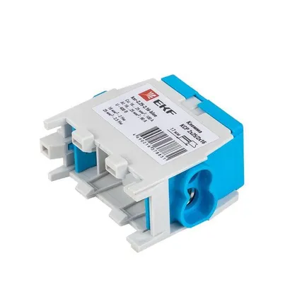 Фото №6 Клемма распределительная КСР с двойным винтом 2х25/2х16 син. PROxima EKF ksr-2.25-2.16-blue