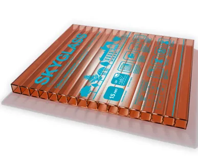 фото Сотовый поликарбонат SKYGLASS Коричневый 4 мм (2,1*6 м)