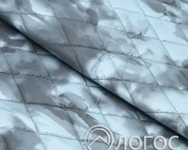 фото Ткань плащевая стежка набив с синт RH 28/009 145 см, голубой