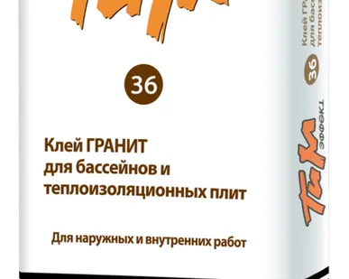 фото Клей ТИМ-36 "ГРАНИТ" плиточный 25кг(1палет 48мешков)