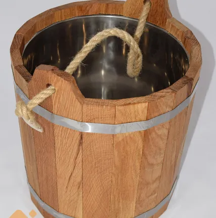 Фото №1 Запарник WoodSon 16 л из дуба, с нержавеющей вставкой (арт. WZ3)