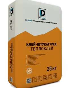 фото Клей-штукатурка для монтажа теплоизоляции ТЕПЛОКЛЕЙ De Luxе. Мешок 25 кг.