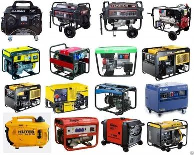 фото Бензиновые генераторы электростанции от 1 до10 кВт и более