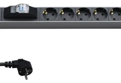 фото SHT19-6SH-B-2.5EU Блок розеток для 19" шкафов
