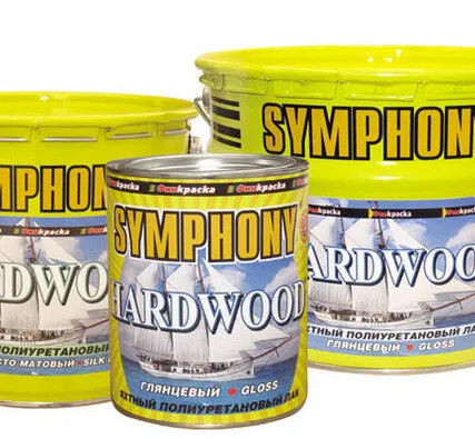 Фото №0 Лак атмосферостойкий полиуретановый Symphony Hardwood глянцевый 2,7 л 2,43 кг