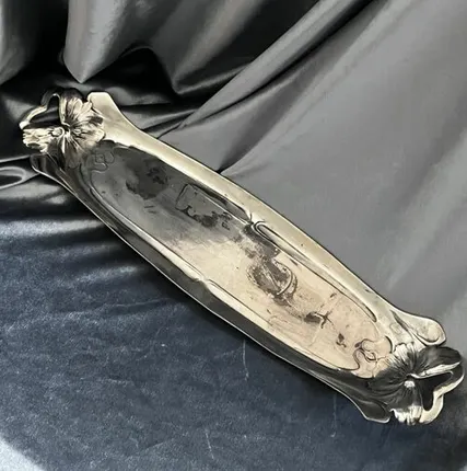 Фото №0 Блюдо сервировочное Christofle Арнуво 35 см серебрение Франция