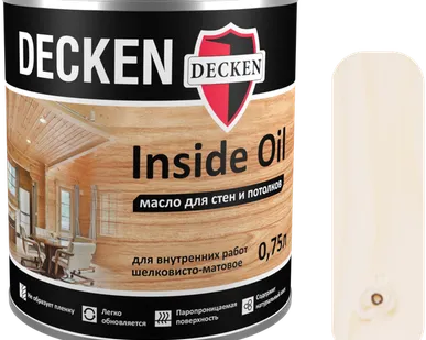 фото Масло для стен и потолков Decken Insidе Oil белое 0,75