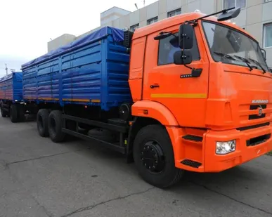 фото Бортовой автомобиль 6387-01 (6319-01) ЗЕРНОВОЗ на шасси КАМАЗ 65115-19
в