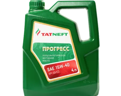 фото Масло моторное полусинтетическое Татнефть Прогресс 15W-40 4 л 15W-40