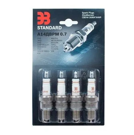 Фото №0 Свечи А-14ДВРМ зазор 0,7 дв 4062-10 с 1997 года блистер