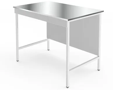 фото Высокий лабораторный стол со столешницей из нержавеющей стали НВ-1200 ЛНв