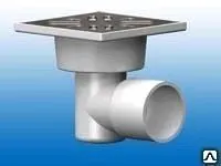 фото Трап канализационный боковой 50 мм. 100х100 с гидрозатвором