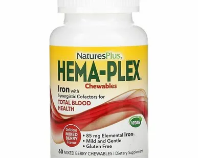 фото Natures Plus Hema-Plex, 60 жев. конф.