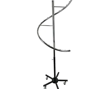 фото Вешало "Змейка" с шариками, на колёсах, D=700мм, H=1500-1800мм, черное/хром