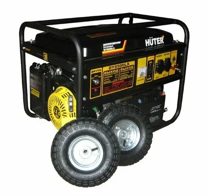 Фото №0 Генератор бензиновый HUTER DY6500LX (с колесами и аккумулятором)