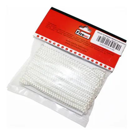 Фото №0 Шнур уплотнительный из керамического волокна, 8мм, L=3м, белый, FireWay