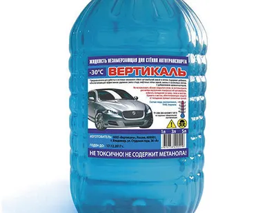 фото Жидкость стеклоомывающая "Вертикаль" (Незамерзайка) до -30С - 5л.