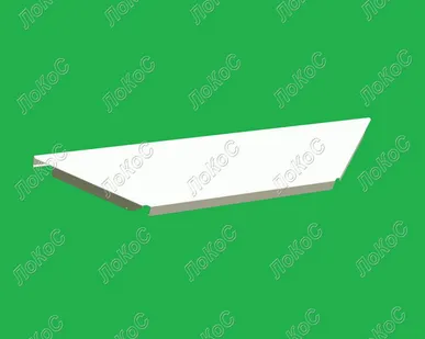 фото Полка внутренний угол 300мм, окрашенная, белая