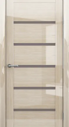 Фото №0 Межкомнатные двери ALBERO "ВЕНА" Глянец Мокко/Бронза Мателюкс (ДО)