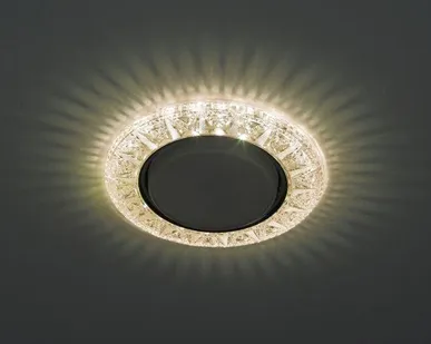 фото Светильник DK LD22 CHP/WH декор cо светодиодной подсветкой Gx53 шампань ЭРА Б0029623