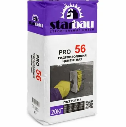 Фото №0 StarBau PRO 56 Гидроизоляция обмазочная с розовым индикатором W8