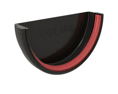 фото Заглушка желоба Классика 120 ПВХ GL черная (RAL 9005)