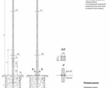 фото Опора парковая фланцевая ОПф-1,0-0,5