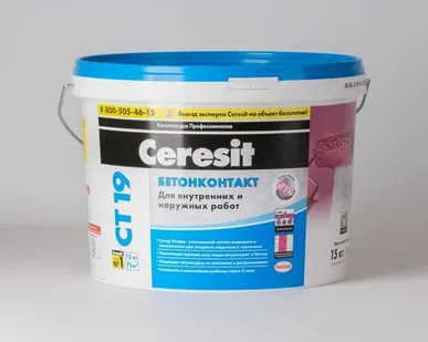 фото Грунтовка Ceresit CT19 бетонконтакт, 3 кг