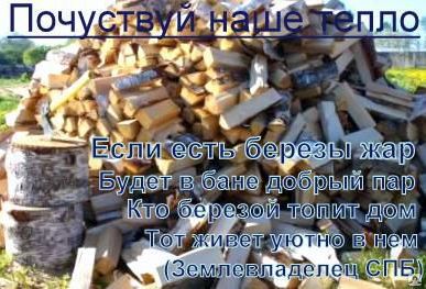 фото Дрова для камина ольха осина береза 30-35 см колотые и неколотые СПБ