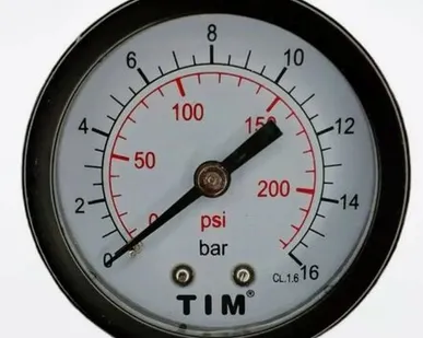 фото Манометр аксиальный 16 бар Y50T-16bar TIM резьба 1/4*
