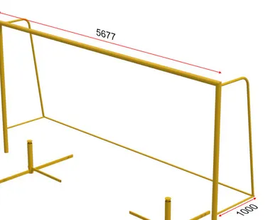 фото Ворота для пляжного футбола 5,5х2,2 классические