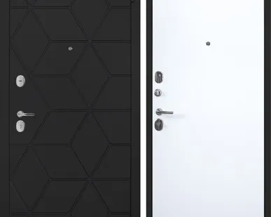 фото Входная дверь Босфор брендс черный-белый матовый АСД