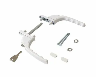 фото Гарнитур балконный прямой с ключом с одной стороны Internika, 60 серия, белый