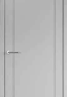 фото Межкомнатные двери ALBERO "Нео-Классика-1" Эмаль Серый/защелка магнитная (ДГ)