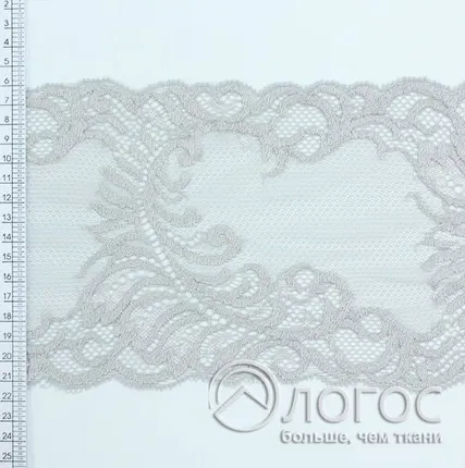 Фото №0 Кружево стрейч IS-253 135мм И, серый