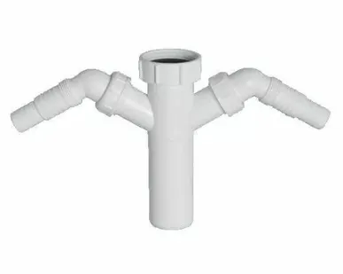 фото Вставка для сифона с двумя адаптерами для бытовой техники Mc Alpine TEE4