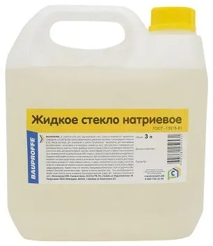 Фото №0 Жидкое стекло BAUPROFFE Жидкое Стекло BAUPROFFE 3л
