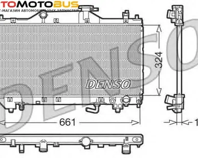 фото Радиатор, охлаждение двигателя DENSO DRM50031 Радиатор охл. ДВС TO Avensis / Avensis Verso МКПП