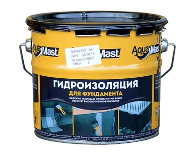 фото Мастика битумно-резиновая AquaMast Кровля, 3кг AquaMast