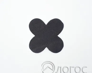 фото Заплатки декор.пришивн. кожа И 15 "цветок", синий, синий