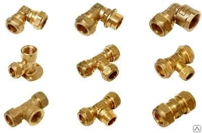 Фото №0 Набор латунных фитингов 1/2*10 мм для прямой стальной трубы